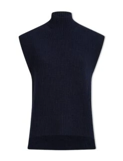 Janice Wool Funnel Neck Sleeveless Jumper - Navy -CEFINN Shop WI23 K157 JANICE NAVY CO 3a32eb94 82b3 4951 95b7 5710b674a691