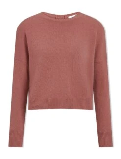 Lainey Cashmere Jumper - Dark Rose -CEFINN Shop WI23 K169 LAINEY DARKROSE CO