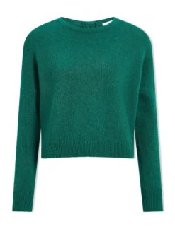 Lainey Cashmere Jumper - Green -CEFINN Shop WI23 K169 LAINEY GREEN CO