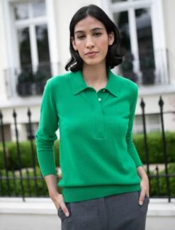Josie Cashmere Collared Jumper - Emerald Green -CEFINN Shop josie emerald c93feb7a a710 4c47 94a3 9f00a60a8193